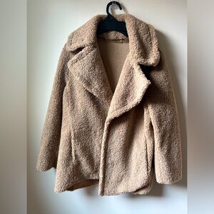 Cozy Tan Teddy Coat